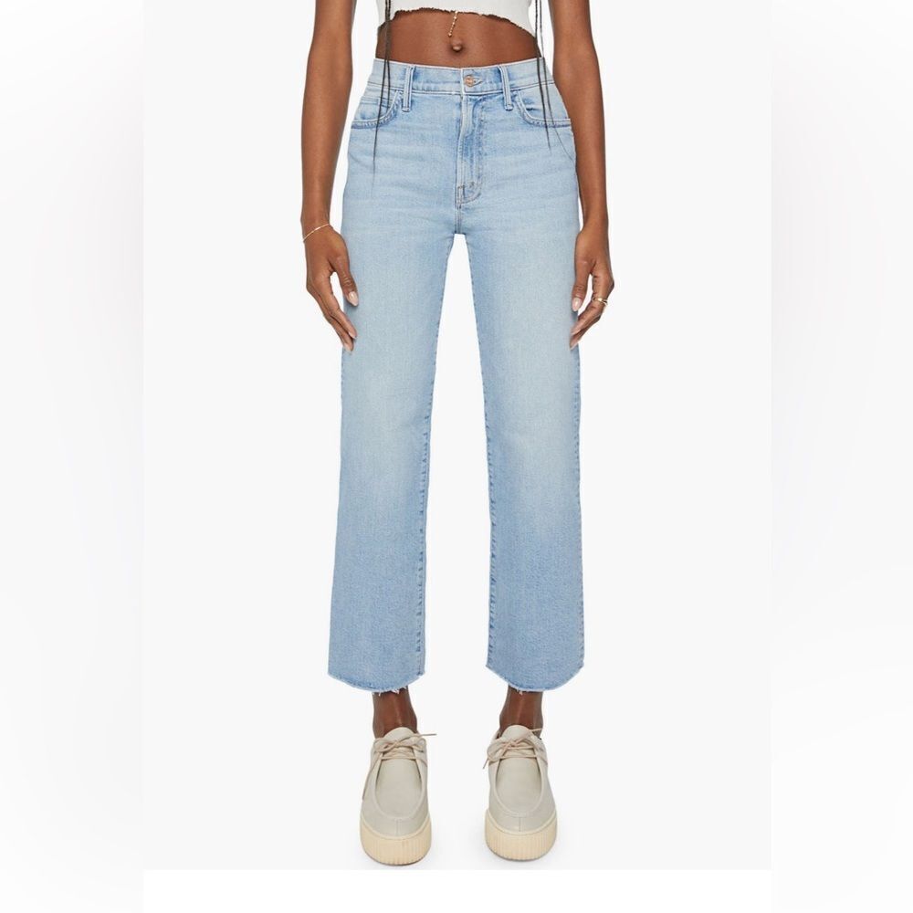 MOTHER Light Blue Ankle & Cropped Jeans